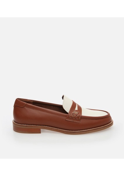 01AYH288500A374 HAKIKI Deri Taba Kadın Loafer