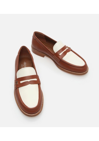 01AYH288500A374 HAKIKI Deri Taba Kadın Loafer