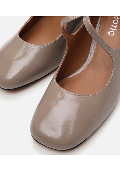 01AYH291050A450 MARY Jane Deri Vizon Kadın Kalın Topuk