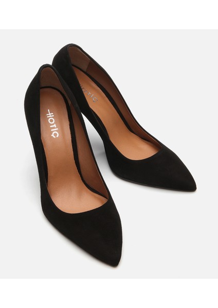 01AYH291080A100 Hakiki Deri Siyah Kadın Stiletto