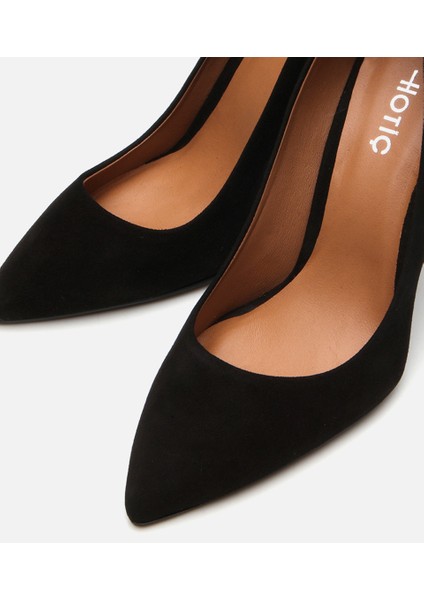 01AYH291080A100 Hakiki Deri Siyah Kadın Stiletto