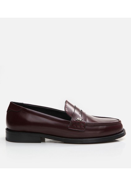 01Ayh291700A780 Deri Bordo Kadın Loafer