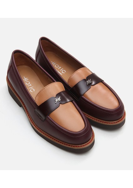 01AYH291760A737 Deri Bordo Kadın Loafer
