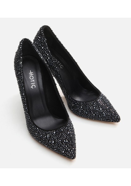 01AYH291530A100 HAKIKI Deri Siyah Kadın Stiletto