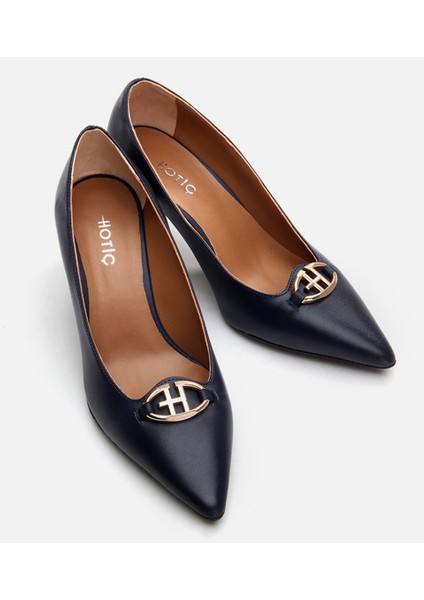 01AYH294360A680 Deri Lacivert Kadın Stiletto
