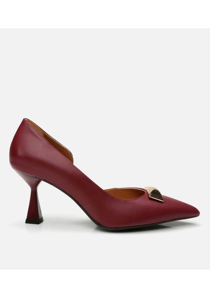01AYH291100A780 Deri Bordo Kadın Stiletto