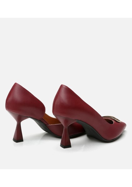 01AYH291100A780 Deri Bordo Kadın Stiletto