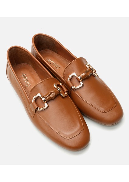 01AYH293550A370 Deri Taba Kadın Loafer