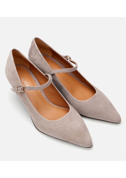 01AYH293450A450 MARY Jane Deri Vizon Kadın Stiletto