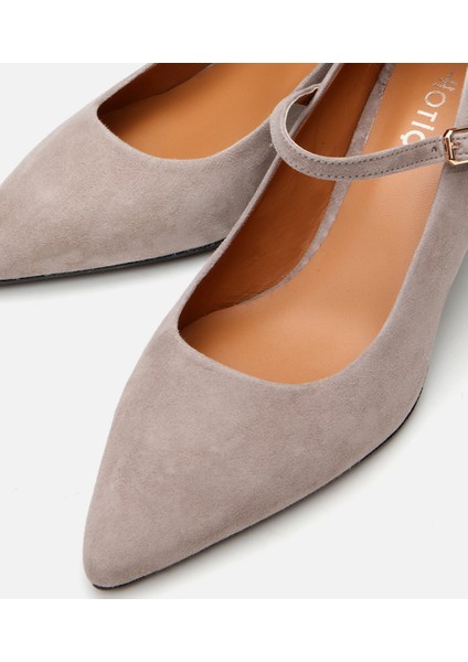 01AYH293450A450 MARY Jane Deri Vizon Kadın Stiletto