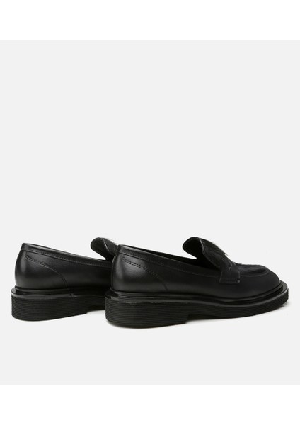 01ayh293750a100 Deri Siyah Kadın Loafer