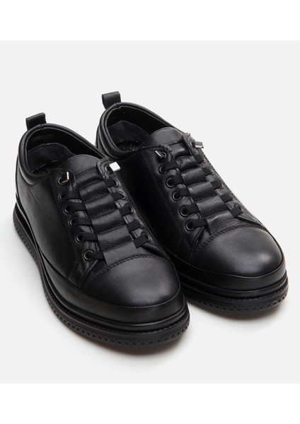 Kadın Deri Siyah Spor Ayakkabı