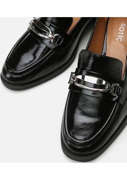 01AYH296720A100 HAKIKI Deri Siyah Kadın Loafer