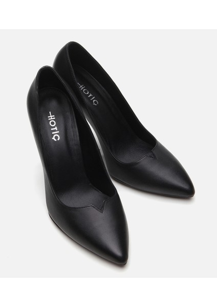 Kadın Deri Siyah Stiletto