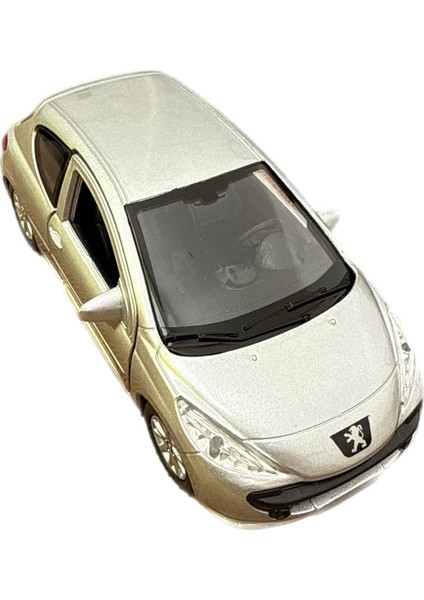 Peugeot 207 Oyuncak Araba Lisanslı Metal Çek Bırak 1/32 Gri