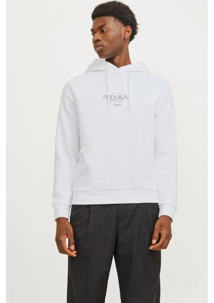 Jack&jones 12271193 Kapsonlu Erkek Sweat - Beyaz