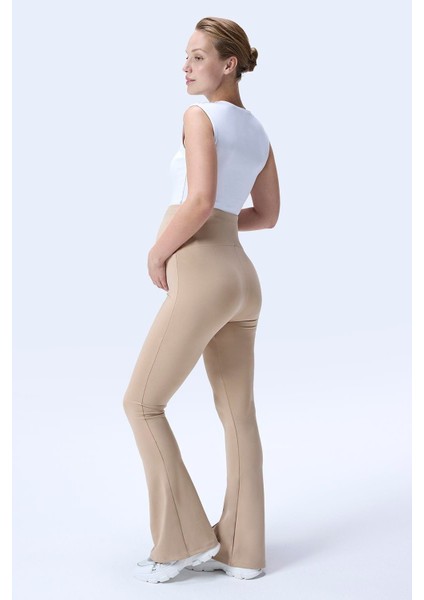 Imaj 436 Bej Renk Toparlayıcı ve Extra Esnek Etkili Yüksek Bel Ispanyol Paça Hamile Tayt fiyatları