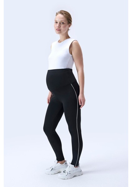 Imaj 356 Siyah Renk Toparlayıcı ve Extra Esnek Etkili Yüksek Bel Hamile Tayt