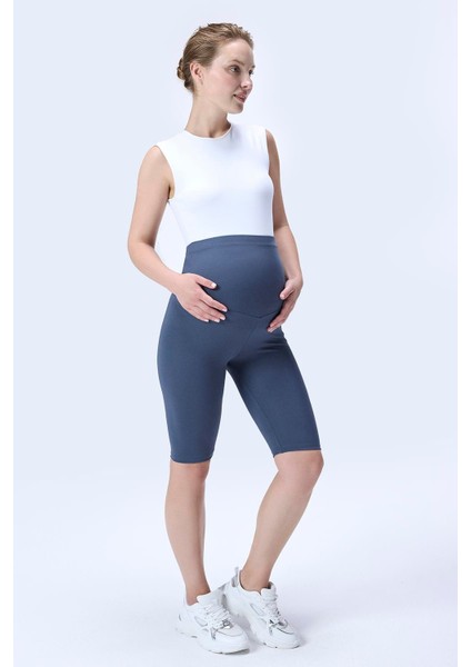 Imaj 715 Gri Renk Toparlayıcı ve Extra Esnek Etkili Yüksek Bel Hamile Tayt