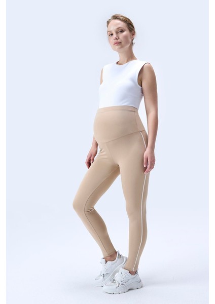 Imaj 356 Bej Renk Toparlayıcı ve Extra Esnek Etkili Yüksek Bel Hamile Tayt