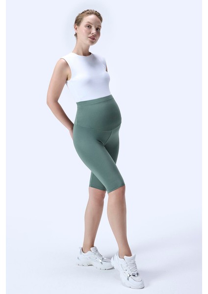 Imaj 715 Yeşil Renk Toparlayıcı ve Extra Esnek Etkili Yüksek Bel Hamile Tayt