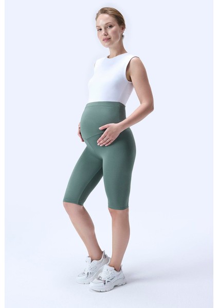 Imaj 715 Yeşil Renk Toparlayıcı ve Extra Esnek Etkili Yüksek Bel Hamile Tayt modelleri