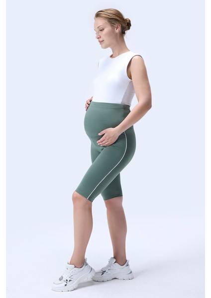 Imaj 357 Yeşil Renk Toparlayıcı ve Extra Esnek Etkili Yüksek Bel Hamile Tayt