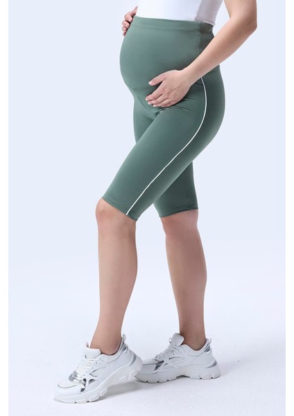 Imaj 357 Yeşil Renk Toparlayıcı ve Extra Esnek Etkili Yüksek Bel Hamile Tayt modelleri
