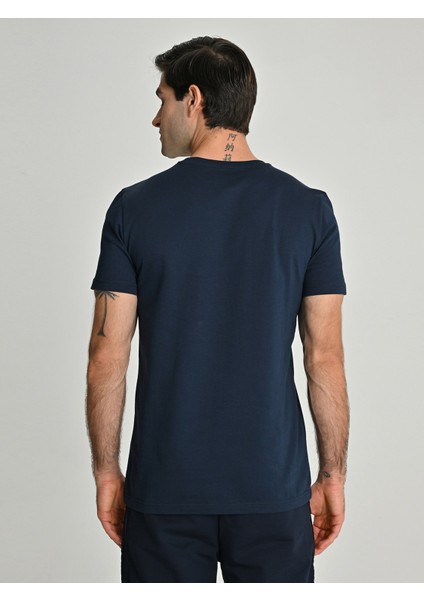 Lisanslı 25/26 Lacivert Tribün Dokuma Logolu T-Shirt