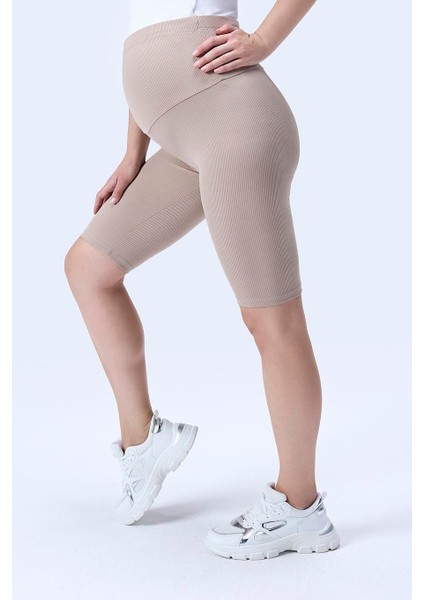 364 Bej Renk Fitilli Toparlayıcı ve Extra Esnek Etkili Yüksek Bel Hamile Tayt fiyatları