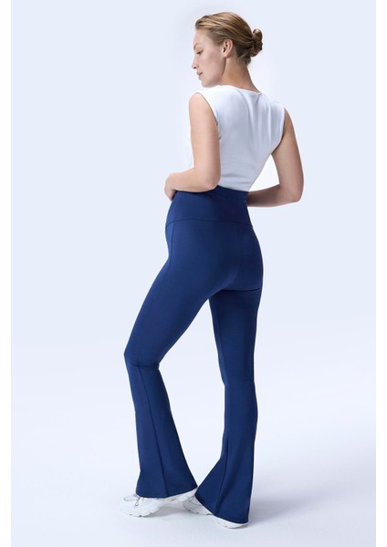 Imaj 436 Lacivert Renk Toparlayıcı ve Extra Esnek Etkili Yüksek Bel Ispanyol Paça Hamile Tayt fırsatları