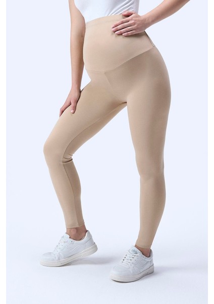 Imaj 714 Bej Renk Toparlayıcı ve Extra Esnek Etkili Yüksek Bel Hamile Tayt modelleri