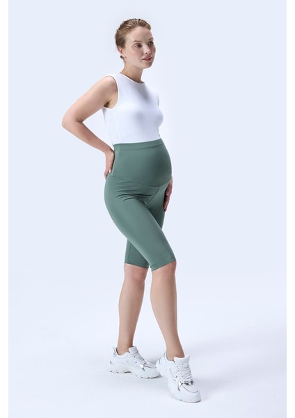 Imaj 349 Yeşil Renk Toparlayıcı ve Extra Esnek Etkili Yüksek Bel Hamile Tayt fiyatları