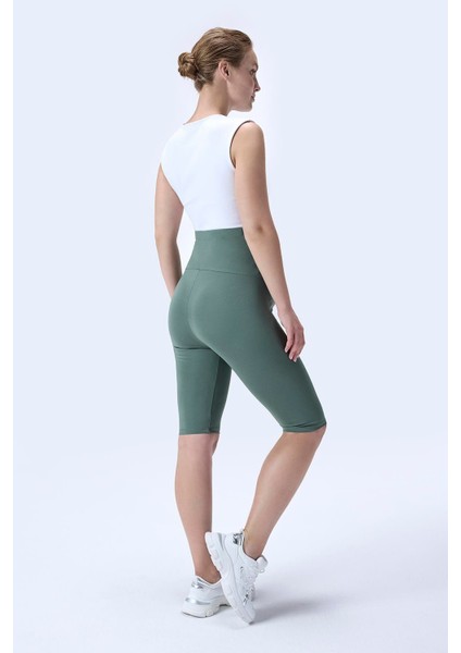 Imaj 349 Yeşil Renk Toparlayıcı ve Extra Esnek Etkili Yüksek Bel Hamile Tayt modelleri