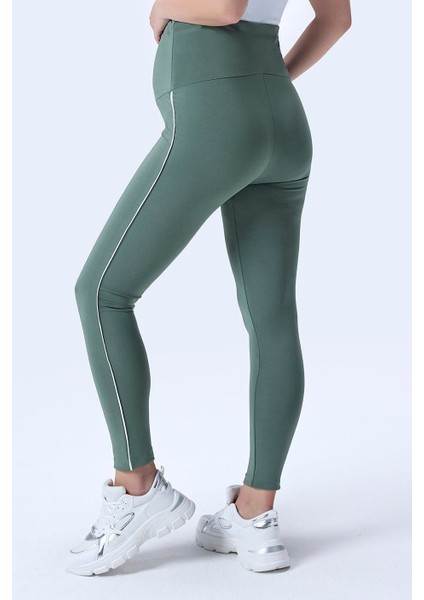 Imaj 356 Yeşil Renk Toparlayıcı ve Extra Esnek Etkili Yüksek Bel Hamile Tayt modelleri