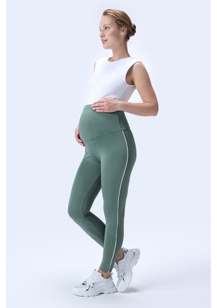 Imaj 356 Yeşil Renk Toparlayıcı ve Extra Esnek Etkili Yüksek Bel Hamile Tayt indirimleri