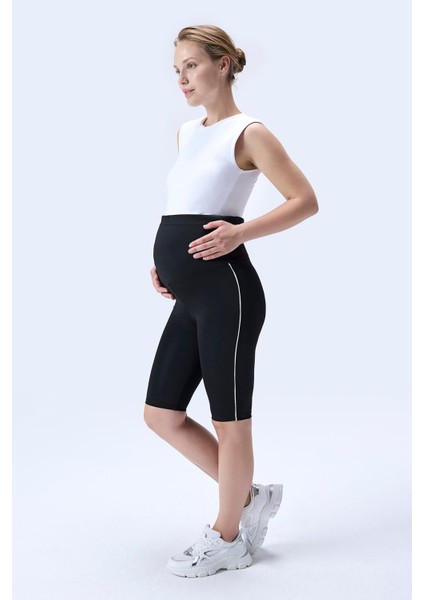 Imaj 357 Siyah Renk Toparlayıcı ve Extra Esnek Etkili Yüksek Bel Hamile Tayt