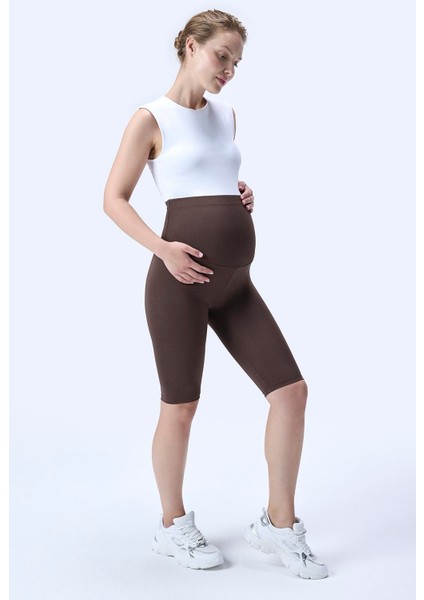 Imaj 715 Kahverengi Renk Toparlayıcı ve Extra Esnek Etkili Yüksek Bel Hamile Tayt modelleri