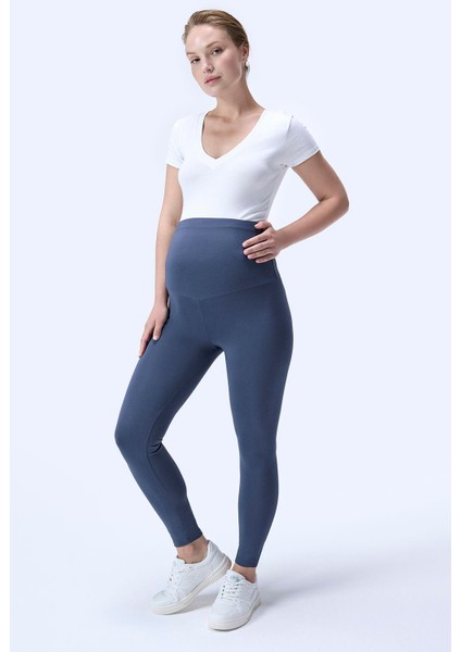 Imaj 714 Gri Renk Toparlayıcı ve Extra Esnek Etkili Yüksek Bel Hamile Tayt