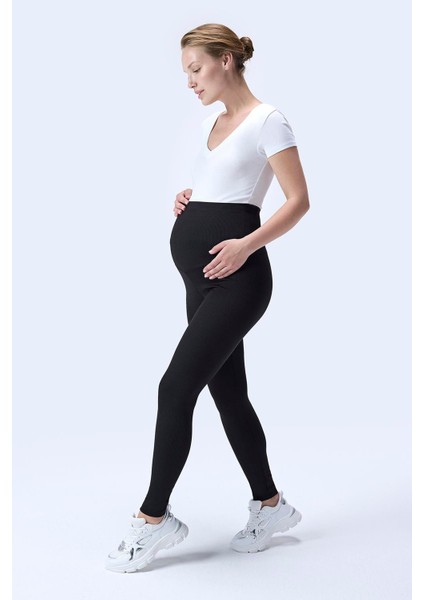 Imaj 371 Siyah Renk Toparlayıcı ve Extra Esnek Etkili Yüksek Bel Hamile Tayt fırsatları