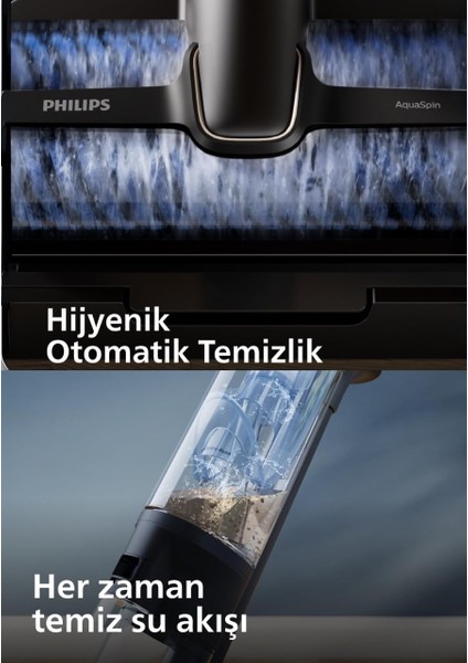 Islak & Kuru ve Mop Özellikli Istasyonlu Kendini Temizleyen Istasyonlu 9000 Serisi Kablosuz Dikey Premium Süpürge