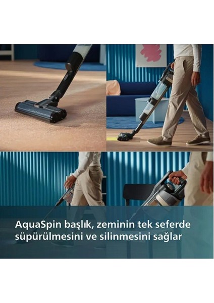 Islak & Kuru ve Mop Özellikli Istasyonlu Kendini Temizleyen Istasyonlu 9000 Serisi Kablosuz Dikey Premium Süpürge