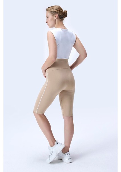 Imaj 357 Bej Renk Toparlayıcı ve Extra Esnek Etkili Yüksek Bel Hamile Tayt modelleri