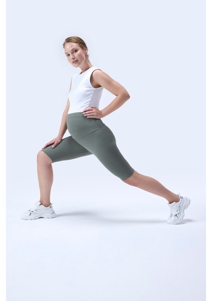 Imaj 364 Yeşil Renk Toparlayıcı ve Extra Esnek Etkili Yüksek Bel Hamile Tayt indirimleri