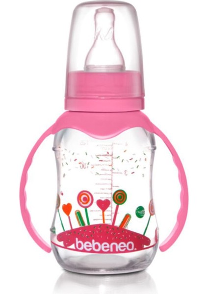 Pembe 140 ml Kulplu Pp Biberon, Sağlıklı ve Kullanışlı Bebek Için Idealdir