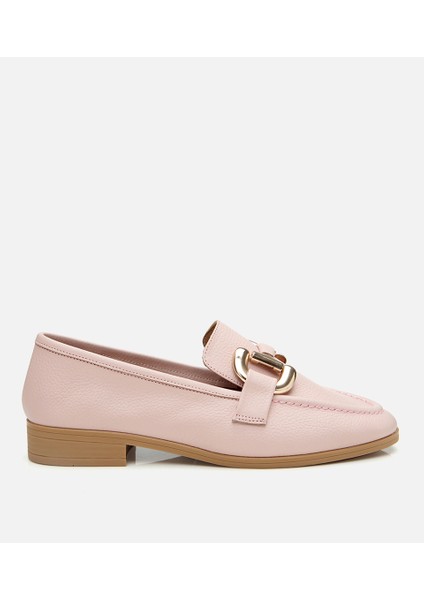 01AYH303940A715 KADIN Deri Pembe Tokalı Loafer