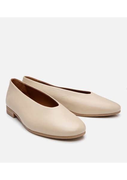 01AYH304030A310 KADIN Deri Bej Babet