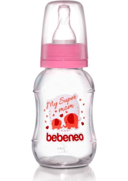 Şeffaf Cam Biberon, 120 Ml, Sevimli ve Kullanışlı, Sağlıklı Alışkanlıklar Için Ideal