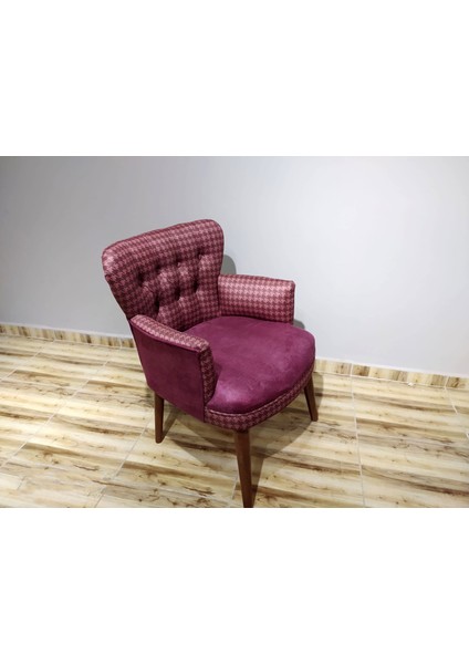 - Roma Çay Seti Koltuk Takımı - Dijital Baskı Kumaş - Kaz Ayağı Desen - Ahşap Ayaklı - Gül Kurusu modelleri