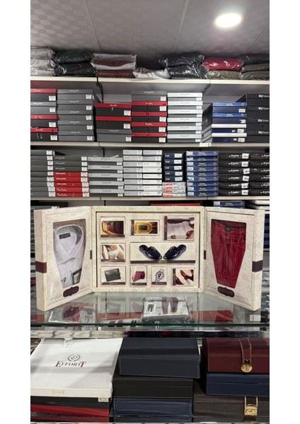 Effort 01 Lüks Damatlık 11 Parça Çeyiz Gömlek Pijama Çamaşır Saat Set